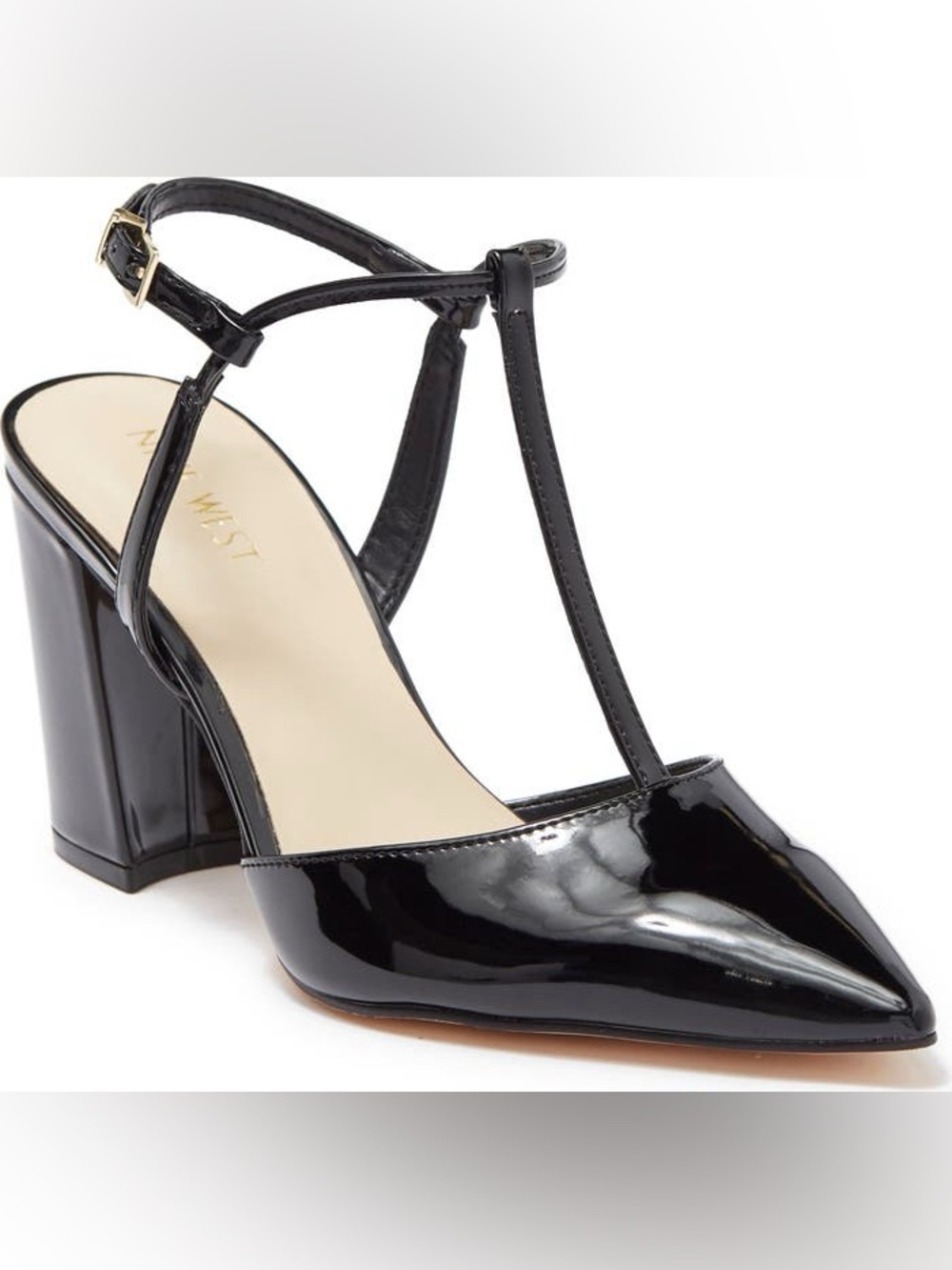 Nine West Kenzee T-Strap Pointed Toe Pump 8.5